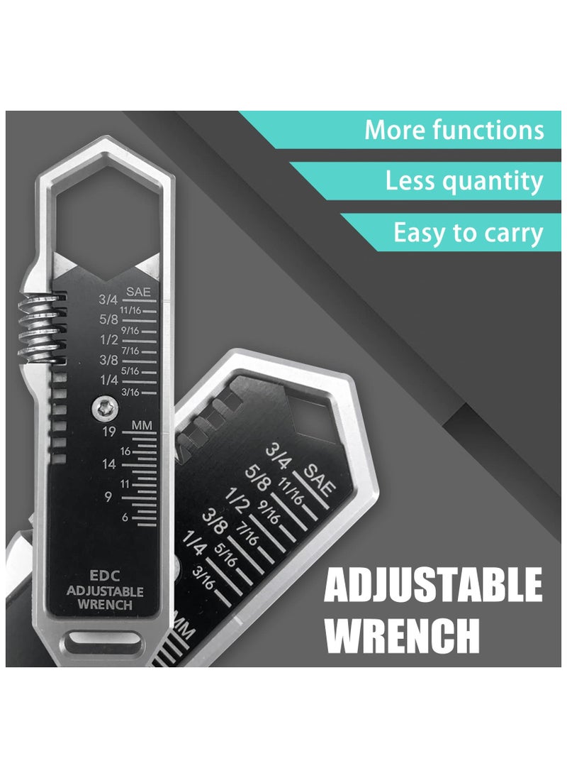 SYOSI EDC adjustable Multifunctional wrench, pocket wrench, Bottle Opener, Universal Wrench, bolt action pen, Quick multitool pocket tools, Everyday Carry, Suitable for Home, Garage, Workshop  - Image 3
