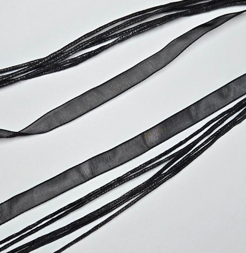 Linpeng Necklace Cords with Lobster Clasp for Pendants, Waxed Cord Ribboned Necklace, DIY Jewelry Supplies, Black, (Pack of 3) - Image 3