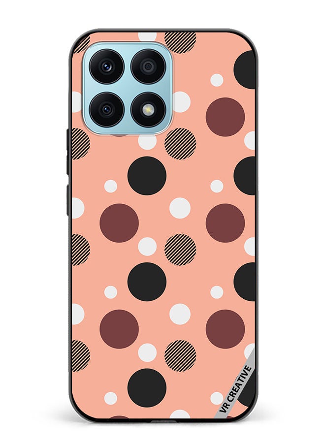 VR CREATIVE Protective Case Cover For Honor X8a A Seamless Dotted Pattern Design Multicolour - Image 1