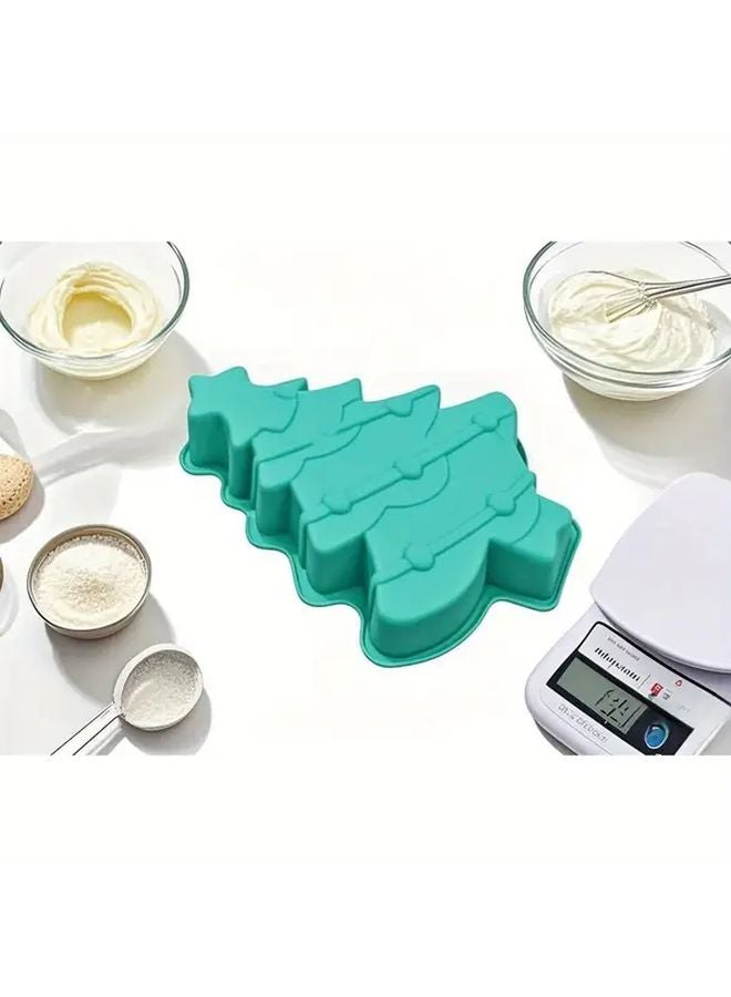 1pc Christmas Tree Silicone Baking Mold Non Stick Reusable Pastry Pan For Ovens - Image 3