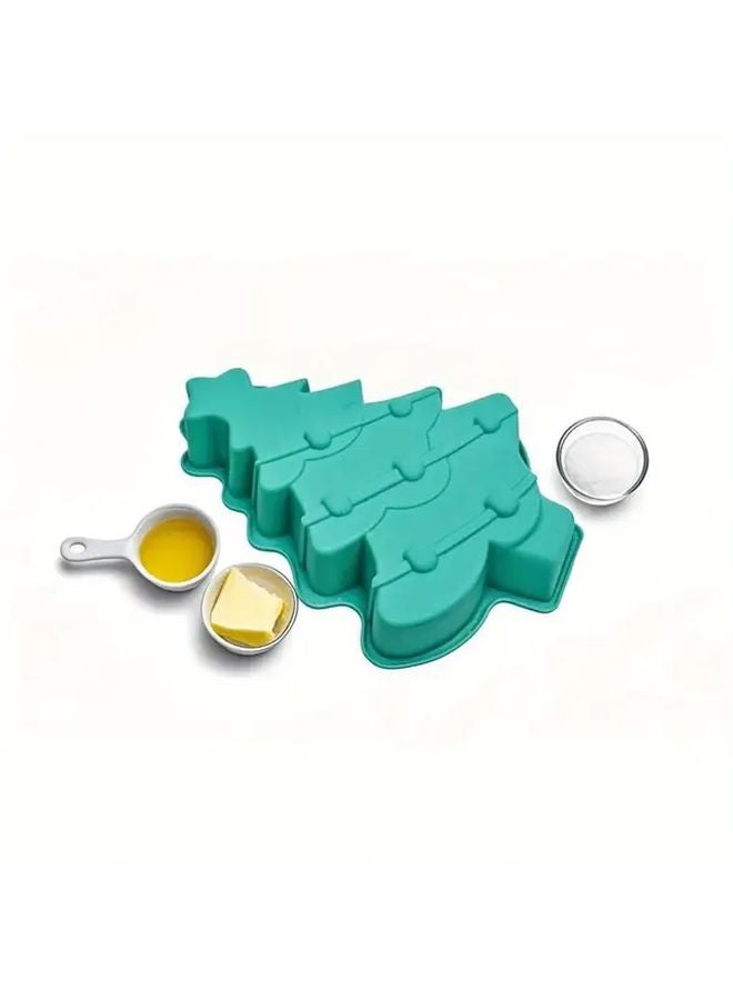 1pc Christmas Tree Silicone Baking Mold Non Stick Reusable Pastry Pan For Ovens - Image 4