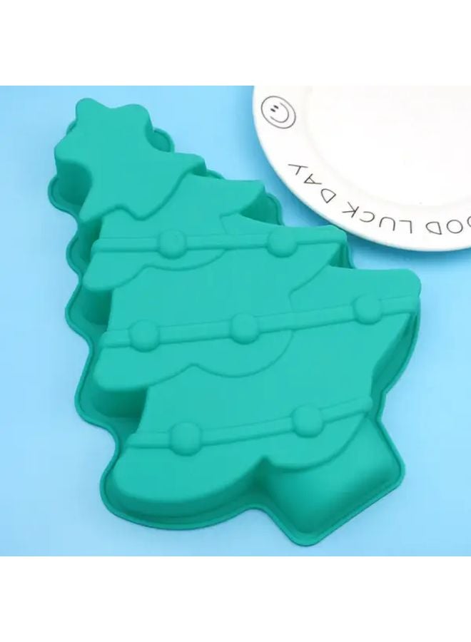 1pc Christmas Tree Silicone Baking Mold Non Stick Reusable Pastry Pan For Ovens - Image 1