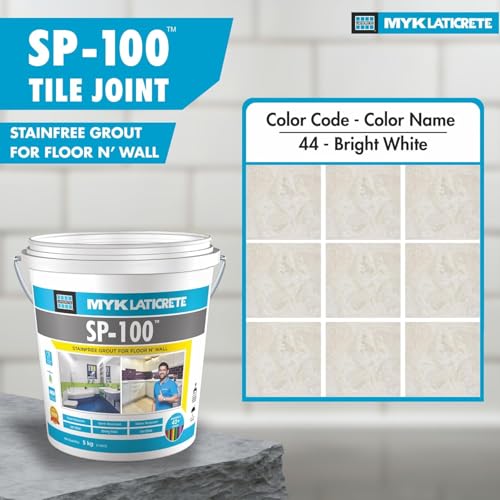 MYK LATICRETE SP-100™ Premium Epoxy Grout (44-Bright White, 5KG)-Stain & Germ Resistant & Water-Resistant-Food Grade CFTRI Certified Epoxy-Grout-Home, Kitchen & Bathroom-Floor & Wall Tile Joints - Image 2