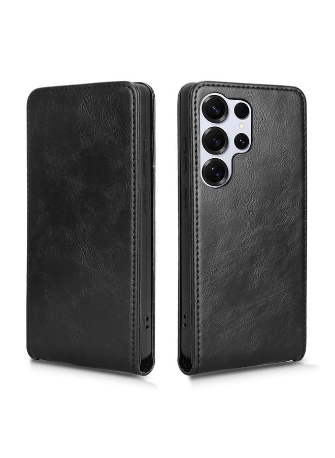 اس-توب جراب هاتف Samsung Galaxy S25 Ultra 5G مغناطيسي عمودي من الجلد - Image 2