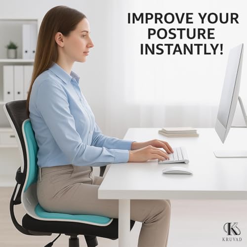 Kruvad Lower Back Support Chair Posture Corrector for Kids & Adults - Ergonomic Cushion for Floor Seats & Office – Multicolor for Kids, Adults - Orthopedic Posture Support Chair - Image 5