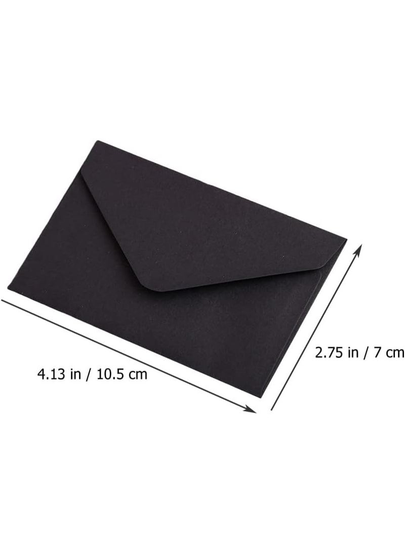 FAYET 60 Pack Mini Kraft Envelopes 7×10.5 cm, Small Blank Envelopes in 3 Colors, Gift Card Envelopes for Weddings, Invitations, Cash, Business Cards (60 PCS, Black & Brown & White) - Image 4