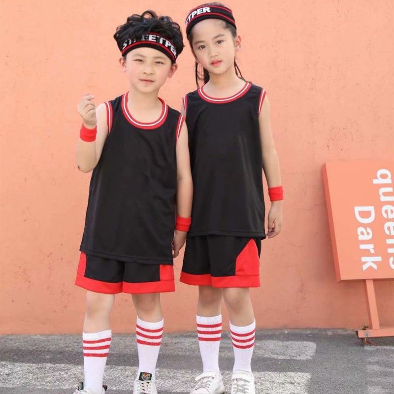 Children'S Basketball Uniform Set Lakers Warriors Light Board Blank Board 76Ers Primary And Secondary School Students Diy Jersey Team Uniform - Image 1