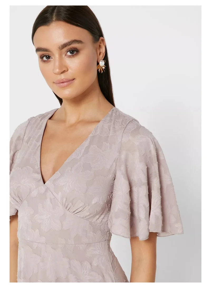 Little Mistress Little Mistress Mink Midi Tea Dress