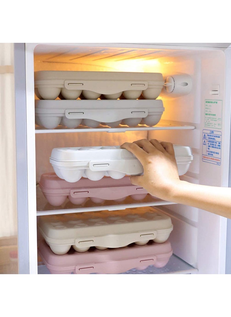 DIKSUL DIKSUL Egg Storage Box Stackable Egg Container Fridge for 18 Grids Shockproof Egg Carrier Holder Egg House Egg Tray Egg Basket Organiser for Kitchen  - Image 5