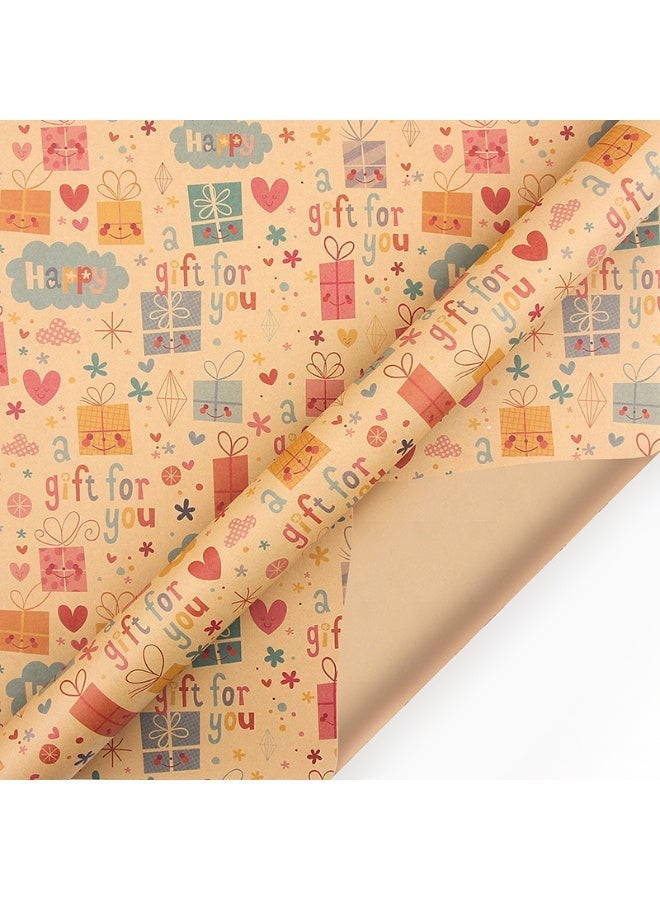 Neox 6 Sheets Gift Wrapping Paper With Accessories,Holiday Gift Wrapping Paper,Birthday Gift Box Gift Wrapping DIY, Gift Wrapping Paper for Birthday, Holiday, Wedding, Party,Kids Gift Wrapping (70cmX50cm) - Image 5