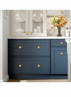 Y&D Cabinet Knobs Gold Drawer Solid Brass Cupboard with 6 Screws for Drawer, Wardrobe, Cabinets, Doors, Decoration （6Pcs ）  - Image 3