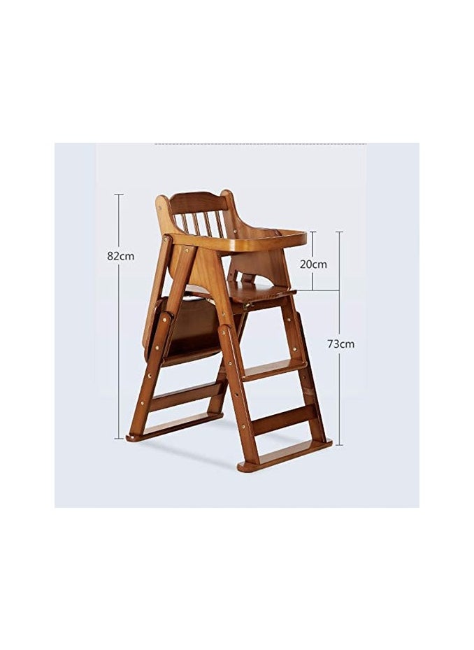 Baby Life Wooden Dining Chair And Table Portable Folding High Chair With Ladder  - Image 3