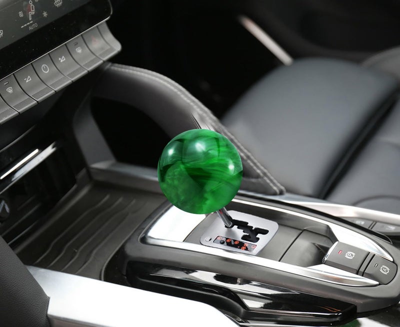 Arenbel Shifter Ball Car Shift Knob Stick Round Gear Lever Handle Fit Most Manual Automatic Vehicles, Green - Image 3