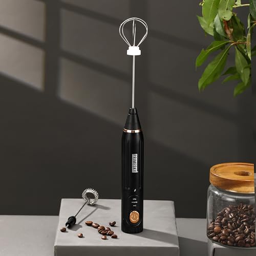 PRIMESKY® Royal Milk Frother Heavy 12000 RPM Coffee frother Electric USB Rechargeable 3-Speed Electric Frother for Coffee with Whisk and Frother Mixer, Stand-up Design - Image 5