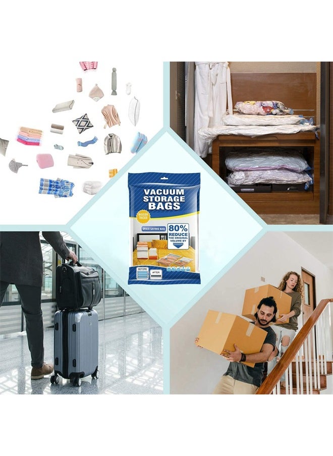 Arabest Vacuum Storage Bags, Space Saver Bags with hand Pump, Reusable Compression Seal Bags for Travel, Bedding, Clothes, Curtains, Pillows (Size: Jumbo, Large, Medium, Small)  - Image 4