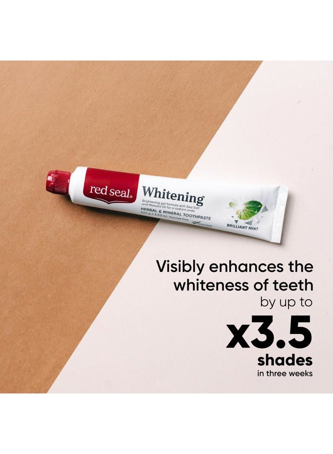 Red seal Fluoride Free Whitening Toothpaste - Mint - Vegan Friendly, Cruelty Free, No Synthetic Colors or Artificial Flavors, NATRUE Certified Natural Ingredients, Paraben & SLS Free, 3.53 oz - Image 3