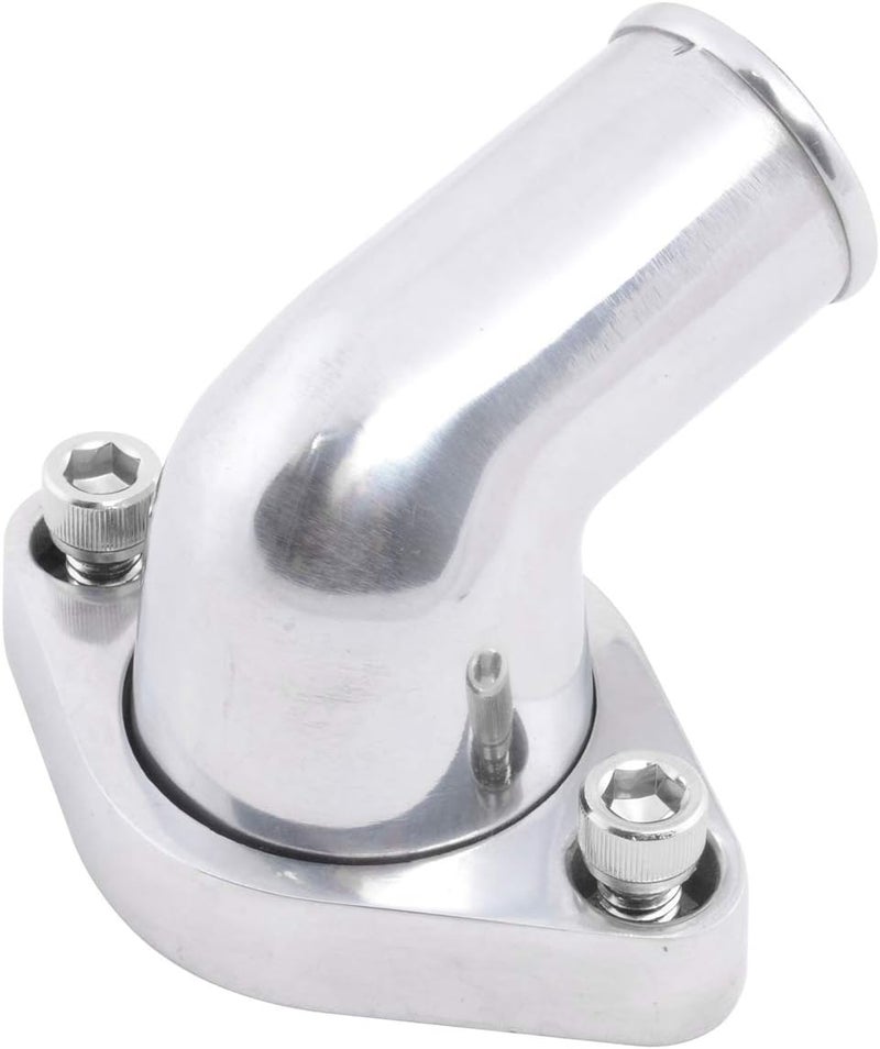 Racing Power Company R6015 15° Polished Aluminum Water Neck for Chevy V8 - Image 1