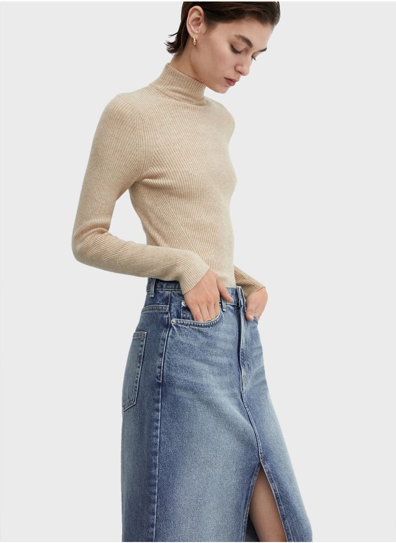 MANGO - High Waist Skirt - Image 1