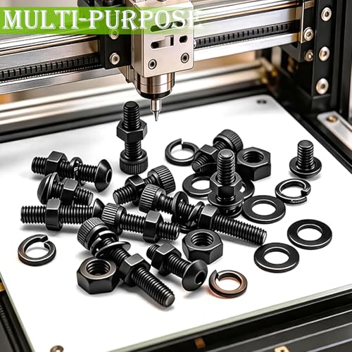 mxuteuk M2 Screws Assortment,M2 x 4/6/8/10/12/16/20mm Hex Socket Head Cap Screws Bolts Nuts Kit, 520PCS 12.9 Grade Alloy Steel Assorted Screws Small Metric Screws Suitable for 3D Printer DIY - Image 4