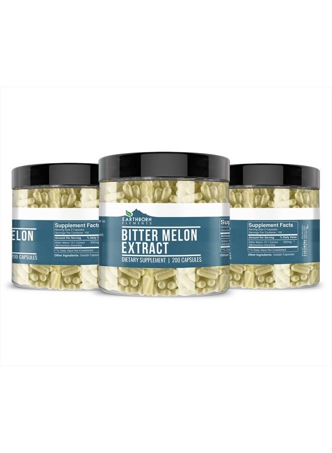earthborn elements Bitter Melon 200 Capsules, Pure & Undiluted, No Additives - Image 4
