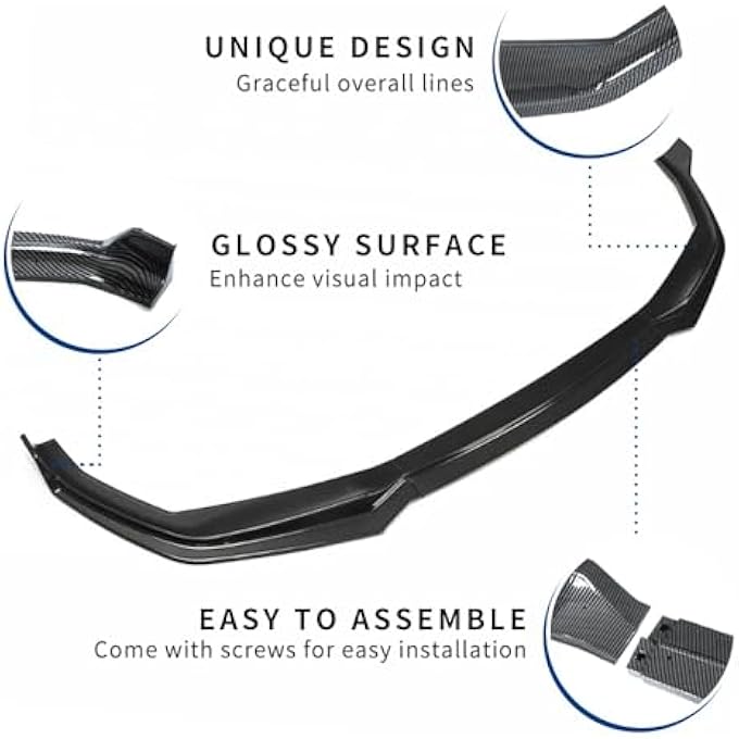 XPHAZZ Front Lip Compatible with 3-Series Sedan M-Sport Package (Carbon Fiber Pattern, 2019-2022 G20) - Image 4