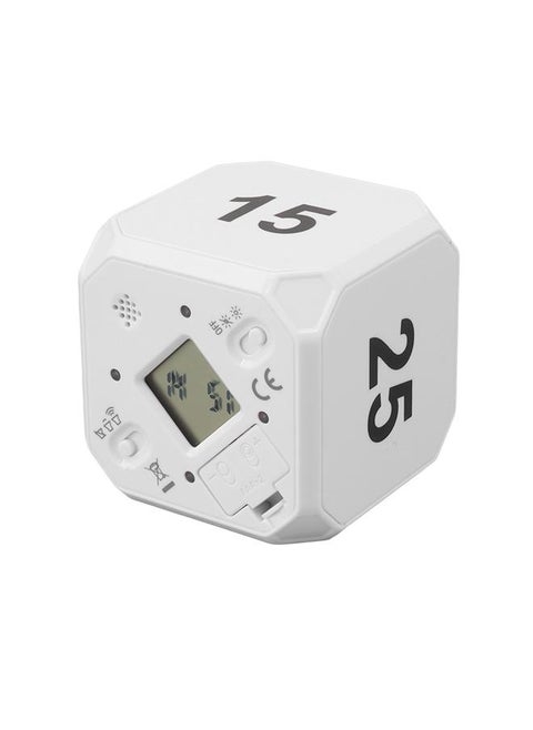 Kitchen Timer Portable Modes Adjustable 5 15 25 45 Min Flip Timer for Exercise Work Kitchen White
