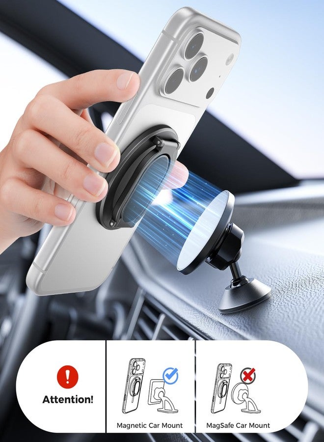 SUPERONE [2025 Upgraded] Magnetic Phone Ring Grip for iPhone, Dual-Sided Magnetic Removable Magsafe Phone Ring Holder and Stand, Super Magnet Ring for iPhone 17/16/15/14/13/12 MagSafe Accessories - Image 4