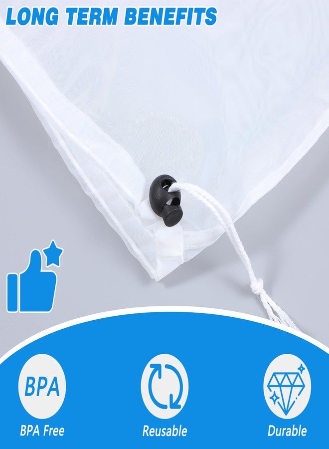 مجموعة أكياس تخمير كلاسيك سيالي، 3 قطع، كيس تصفية شبكي من النايلون مقاس 16 × 11 بوصة، كيس من قماش الجبن للتصفية مع رباط قابل للتعديل لتخمير البيرة المنزلية من الشعير والفواكه والنبيذ - Image 5