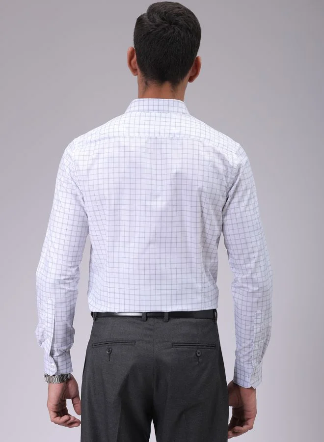 The Indian Garage Co Men Slim Fit Solid Full Sleeves Cutaway Collar Formal Shirt