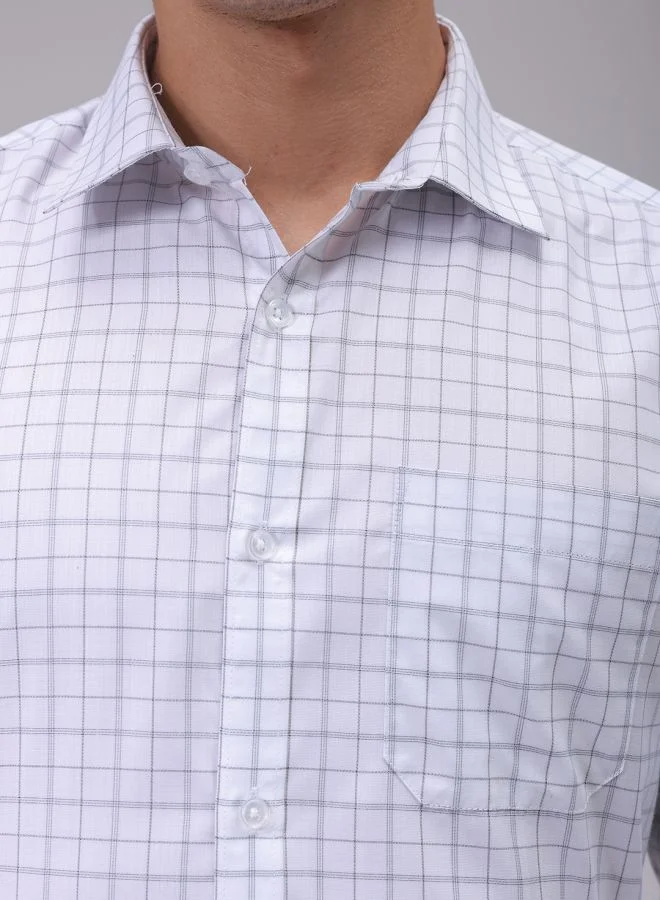 The Indian Garage Co Men Slim Fit Solid Full Sleeves Cutaway Collar Formal Shirt