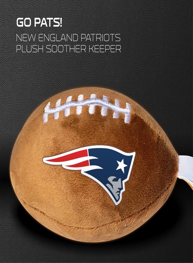 Smilo New England Patriots Plush Football Pacifier Holder by Smilo - Officially Licensed NFL Soother Holder - Soft Plush Toy and Dummy Holder - Fits Any Pacifier - Stroller Accessory & Newborn Essential - Image 5