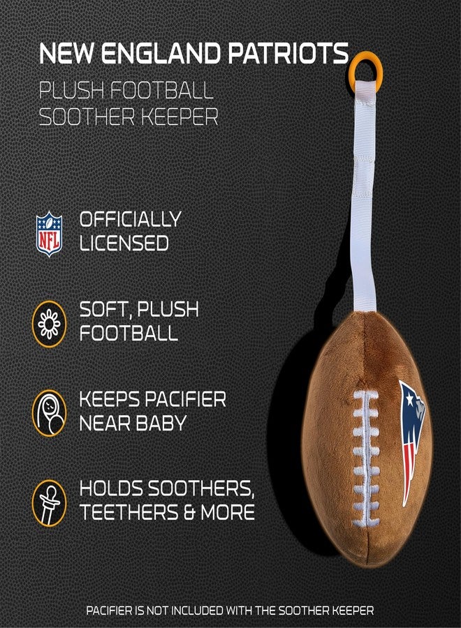 Smilo New England Patriots Plush Football Pacifier Holder by Smilo - Officially Licensed NFL Soother Holder - Soft Plush Toy and Dummy Holder - Fits Any Pacifier - Stroller Accessory & Newborn Essential - Image 4