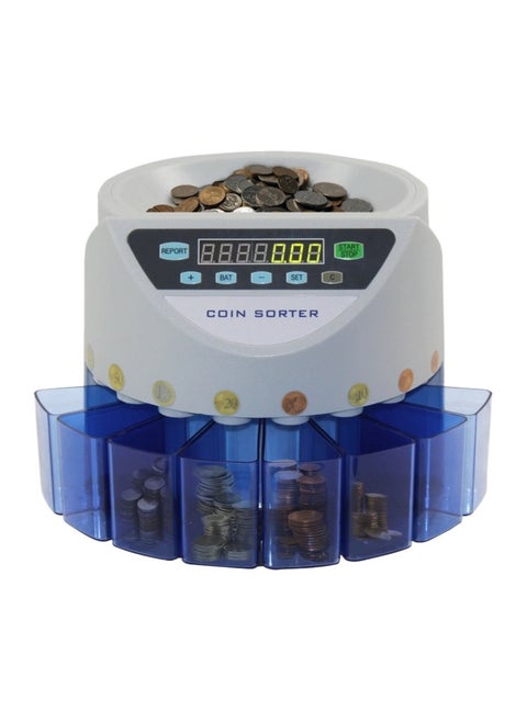 Professional Coin Counter & Coin Sorter Machine, Electric Change Counter with LCD Display for both Totals and Counts, Calculation Speed Max 150 pieces/min