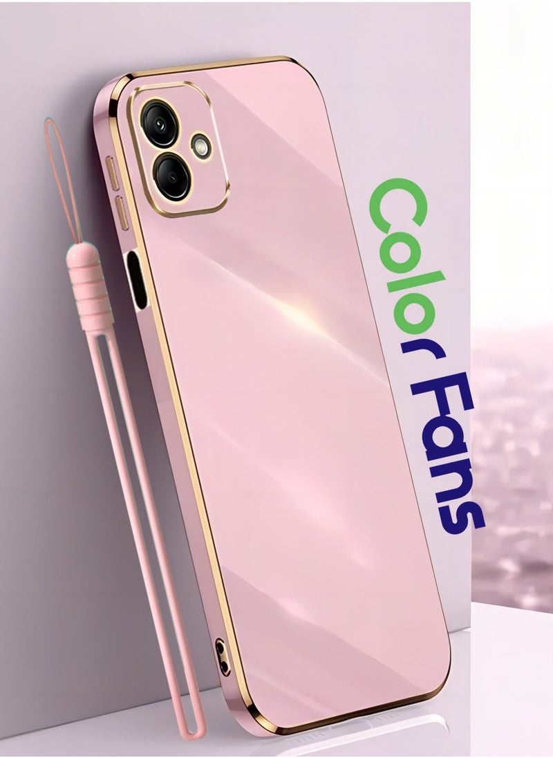 Color Fans For Motorola Moto G54 5G Case Glossy Electroplating TPU Protective Cover Gold-Pink 