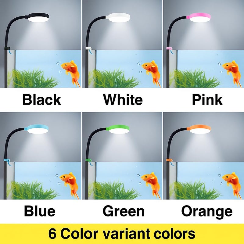 VAYINATO ® NEO N6 1 Pcs, (Random Color) 2.5W Ultra-Thin Mini Clip Lamp for Nano Tank & Fish Bowl Aquarium LED Light with 360° Flexible Neck, Bowl Light - Image 5