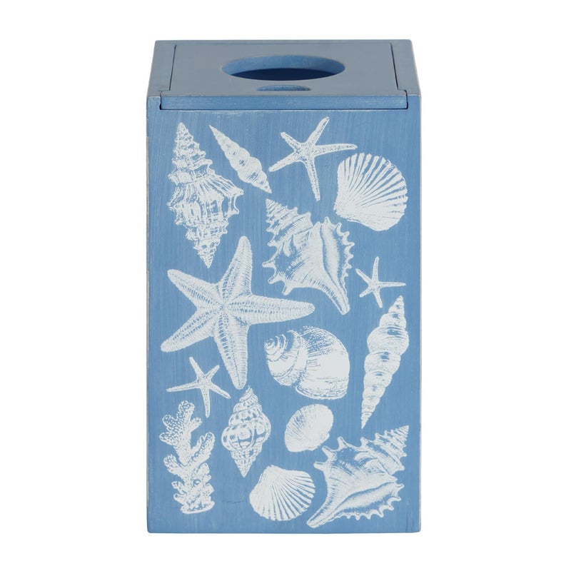 Synovana Seashell Holder Wooden Seashell Display Box Beach Coastal Decor Acrylic Sea Shell Display Holder Home Decor, 4.25 x 4.25 x 7.25 inches - Image 5