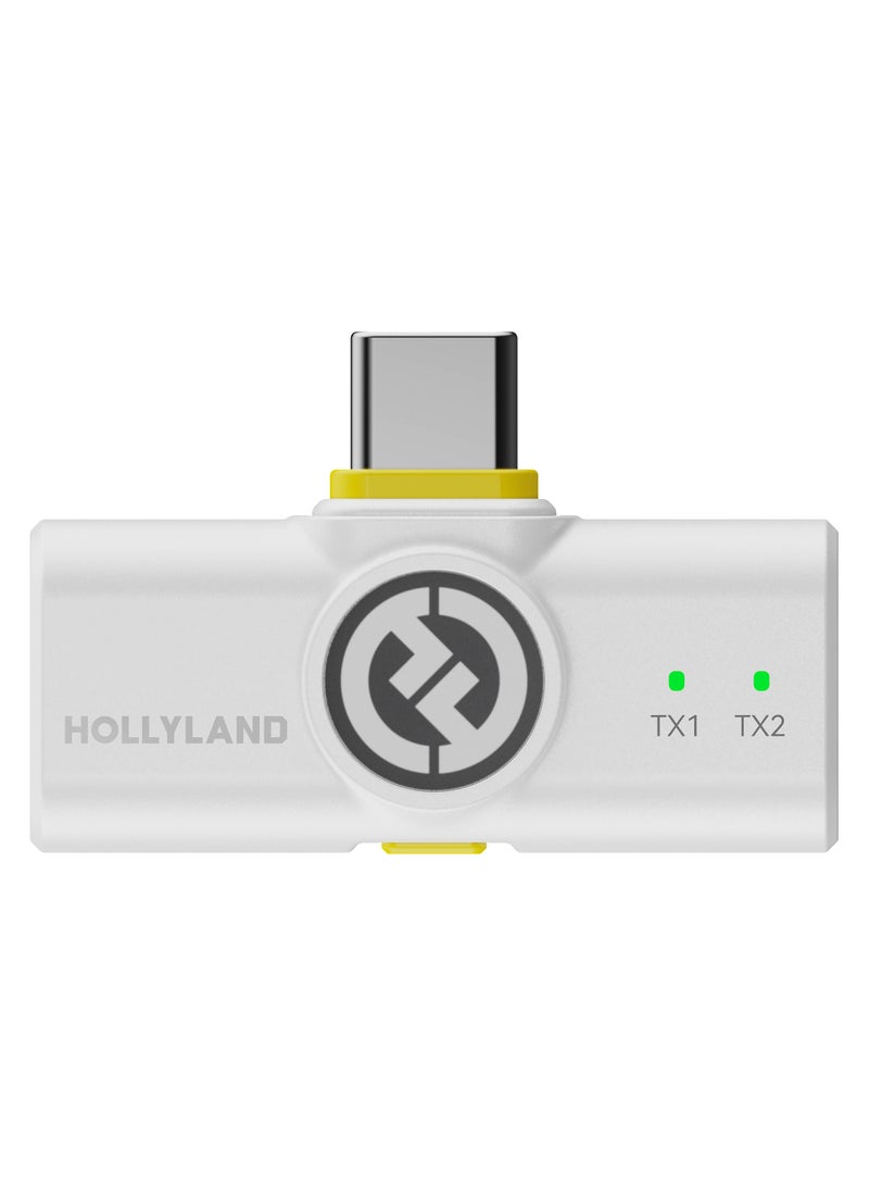 Hollyland Hollyland LARK M2 DUO 2-Person Wireless Microphone System with USB-C White  - Image 5