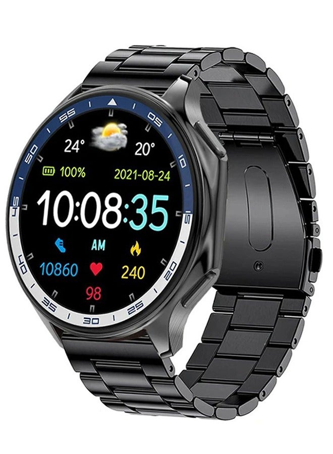 RollsTimi  1.43" Smart Watches for Men Women Multi Sport Modes Fitness Watch with Sleep Heart Rate Monitor, IP68 Waterproof Smartwatch,Black Steel  - Image 1