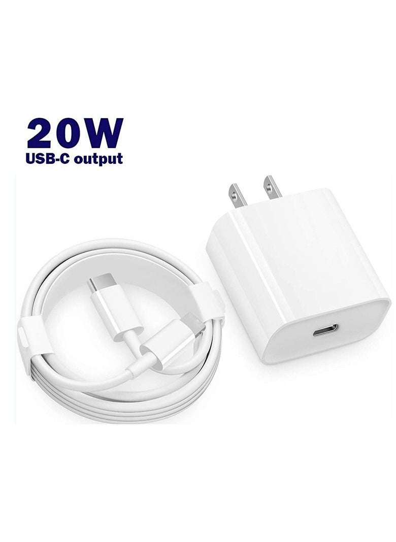 Generic - 20W Type C Charging Block USB C Fast Charger Box with Cable 3FT USB C to Type C for Samsung Galaxy A03s/S21 FE 5G/A13 5G/S22/S20,A73/A53,Z Flip 3/Z Fold 3 5G, - Image 1
