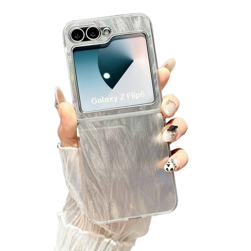 Drop Protection Scratch Resistant PC for Samsung Galaxy Z Flip 5 with Transparent Border in Laser Aurora for Travel - Image 5