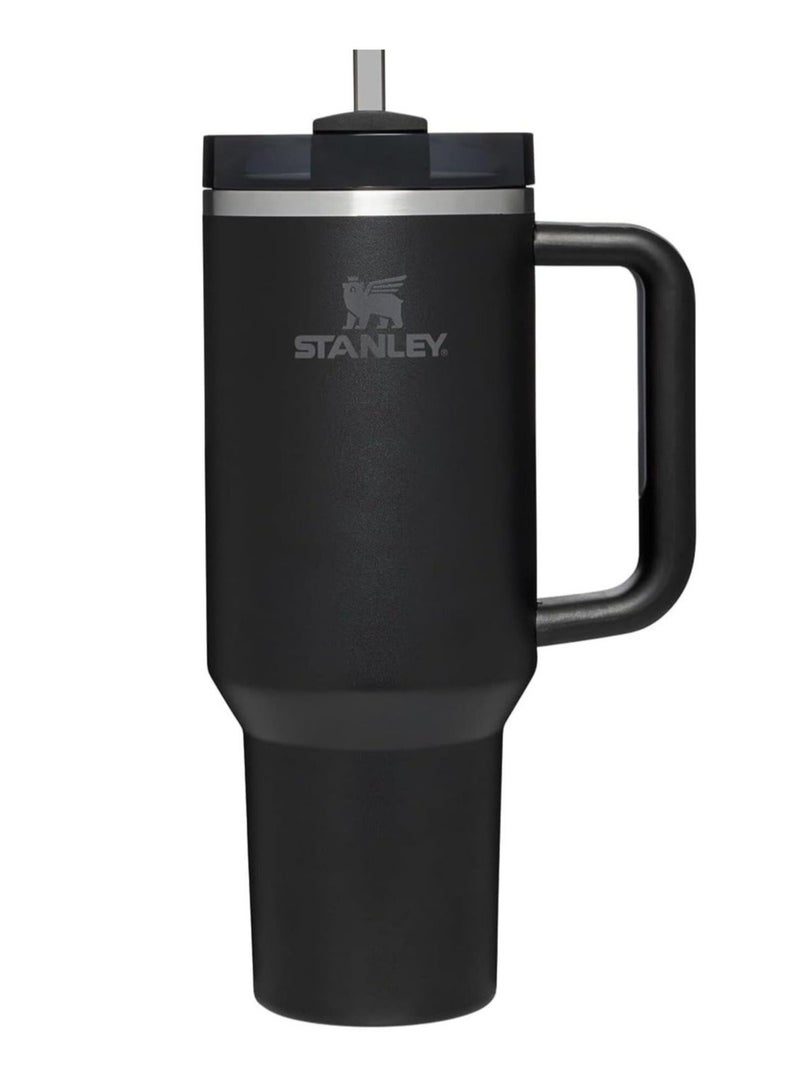 Stanley 40oz Quencher H20 Flowstate Stainless Steel Vacuum Insulated Tumbler with Lid and Straw for Water, Iced Tea or Coffee, Smoothie and More Black - Image 1