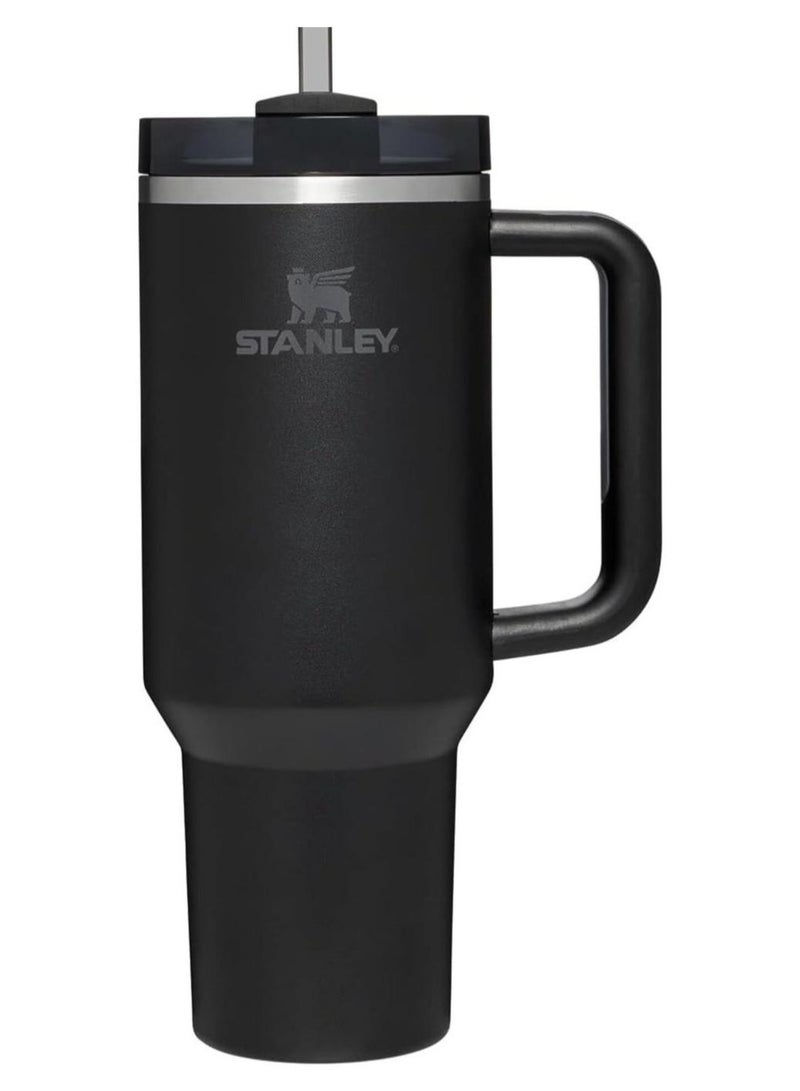 Stanley 40oz Quencher H20 Flowstate Stainless Steel Vacuum Insulated Tumbler with Lid and Straw for Water, Iced Tea or Coffee, Smoothie and More Black - Image 1