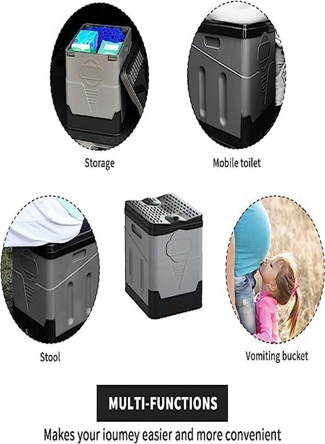 Ndola Portable Folding Toilet - Outdoor Travel Camping Potty Waterproof Car Bucket for Home/Boat/Hiking/Long Trips (1) - Image 5