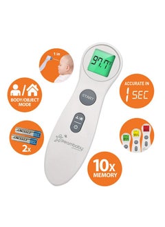 dreambaby Dreambaby No Contact Digital Forehead Thermometer, Baby Thermometer, Infrared Thermometer, Memory Storage, Fever Alerts, Includes Batteries, Baby Essentials, No Touch Thermometer for Adults and Kids  - Image 2