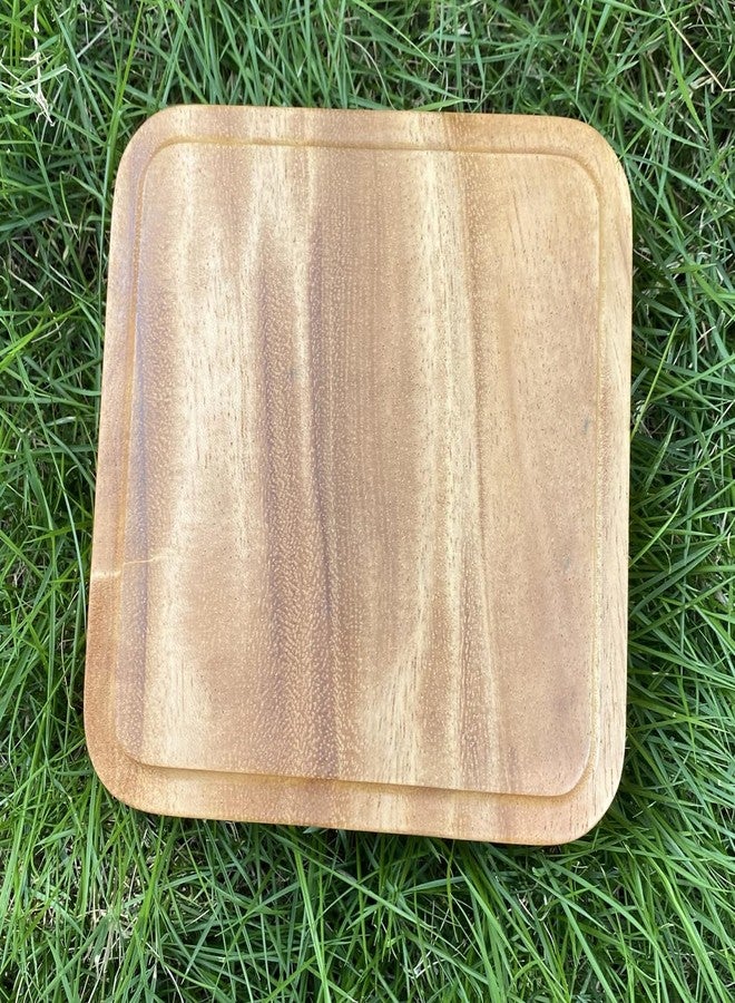 Floatidea Walnut Wooden Tray 5.9" Wood Square Tea Coffee Table Tray Ring Jewelry Storage Small Box Bread Organizer Snack Dish Nut Candy Fruit Cup Key Container Dessert Plate for Home Office Cafe Decor - Image 2