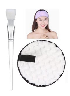TWIREY Face Mask Brush With Makeup Remover Sponge And Facial Hair Band Multipurpose Tools For Salon And Home(Pack Of 3)  - Image 1