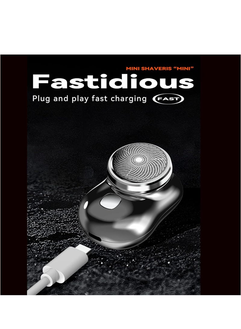 ELTERAZONE Electric Razor for Men, Newest Mini-Shave Portable Electric Shaver, Pocket Size Portable Shaver Wet and Dry Mens Razor USB Shaver Charging Easy One-Button Use Suitable for Home,Car,Travel - Image 4