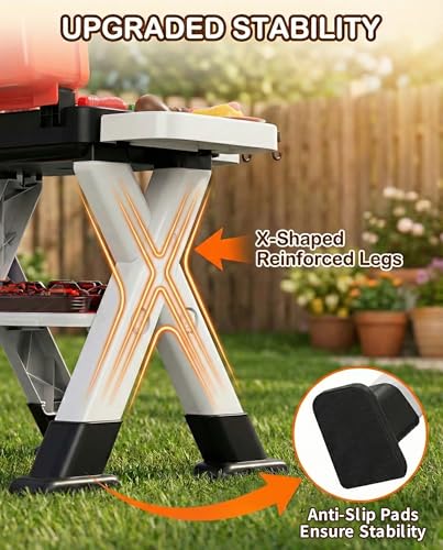 STACTCUTE Kids BBQ Grill Playset with Realistic Steam Sound Lights 60Pcs Pretend Play Kitchen Food Toy for Toddlers Boys Girls for 35 Sturdy DoubleLayer Outdoor Backyard Cooking Set Gift - Image 5