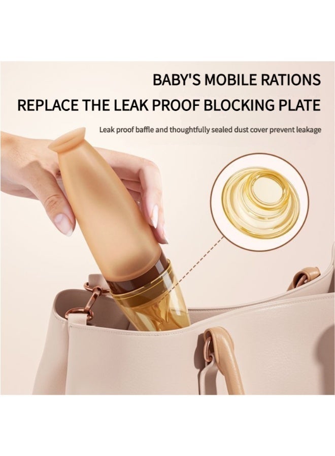 BBET Silicone Baby Food Feeder Bottle with Spoon - 120ML BPA-Free Squeeze Feeder for Toddlers, Ideal for Semi-Solid Foods, Cereals, Purees & Anti-Colic Design (Grey) - Image 5