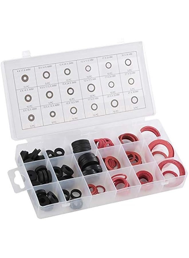 Plumbing Gaskets, 141pcs High Density Rubber Tap Sealing Washers Assortment Set, Rubber Sealing Assortment Plumbing Gasket Set for Sealing Taps, Valves, and More  - Image 2
